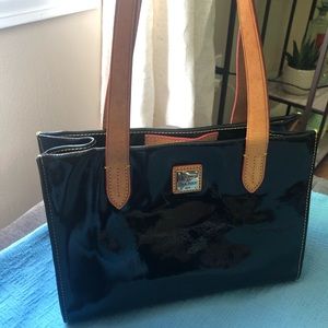 Dooney and Bourke Black Patent Leather Satchel